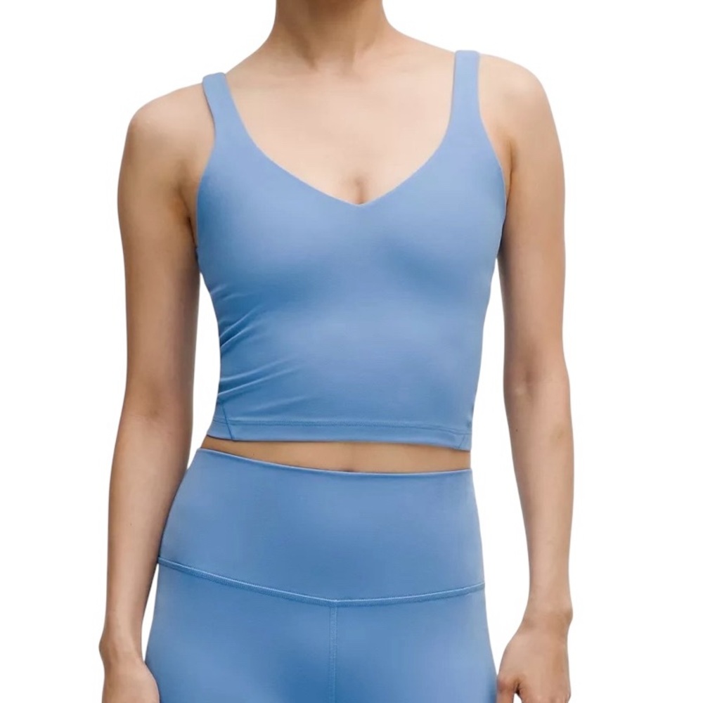 lululemon athletica Light Blue V-Neck Longline Tank Top